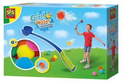 Produktbild von SES Creative 02318 Splash Wasserball-Werfer - Wirf Wiederverwendbare Wasserballons bis zu 25 Meter - Wiederverwendbar - Wasserspielzeug - Für Kinder ab 3 Jahren
