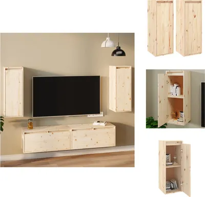 Produktbild von vidaXL Wandschränke 2 Stk. 30x30x80 cm Massivholz Kiefer -  Wandregale