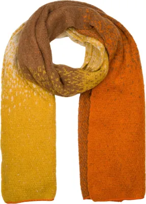 Produktbild von styleBREAKER Damen Web-Schal mit Pixel-Farbverlauf, warmer Winter-Schal im Ombré Look, mehrfarbige Farbübergänge 01017161