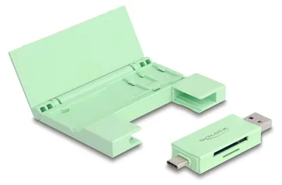 Immagine prodotto di DELOCK Card Reader USB 5Gbps USB Typ-C/Typ-A SD und Micro SD