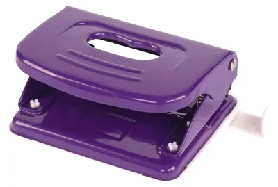 Produktbild von Idena 11536 - Locher aus Metall, Anschlagschiene mit Formatanzeige, lila, für 20