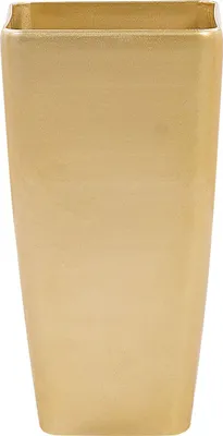 Produktbild von BELIANI Blumenkübel Gold Steingemisch Kunstharz und Glasfaser 30 x 30 x 57 cm Rechteckig Modern Gartenaccessoires Gartenzubehör Terrasse Balkon