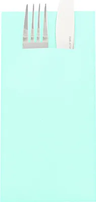 Produktbild von Airlaid Besteckservietten Sky, 40 x 40 cm, 75 Stück - Mank