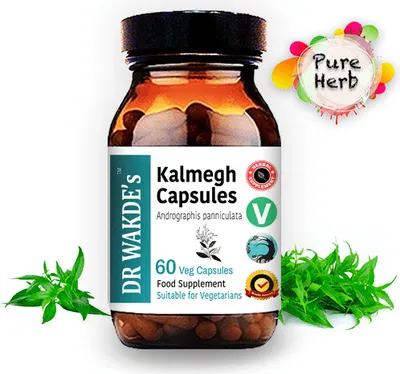Immagine prodotto di DR WAKDE'S Kalmegh Capsule (Andrographis panniculata) | 60 Capsule Vegi | Integratore Ayurvedico | Vegan | 100% Erbe | Spedizione in giornata