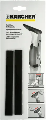 Produktbild von Kärcher Abziehlippe für Fenstersauger z.B. WV 5 Plus (kurz 17cm, 2er Pack)
