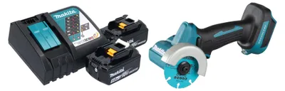 Image de Makita DMC 300 RT Meuleuse d'angle sans fil 18 V 76 mm Brushless + 2x batterie 5,0 Ah + chargeur