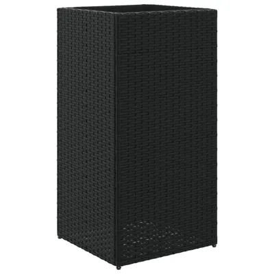 Produktbild von vidaXL Pflanzkübel Schwarz 40x40x80 cm Poly Rattan