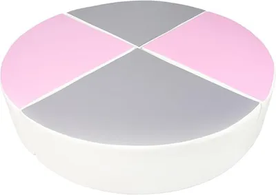 Imagen del producto de 4 grandes bloques de construcción: bloques de espuma, bloques suaves, bloques de construcción, bloques gigantes. Rueda (color: blanco, rosa, gris)