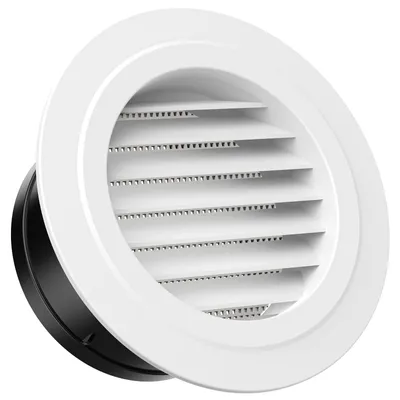 Image de Cache pour conduit de ventilation de 100 mm, grilles de ventilation rondes, grille de ventilation en ABS avec protection anti-insectes