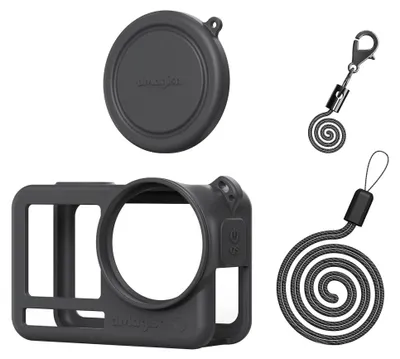 Immagine prodotto di Custodia in silicone per DJI Osmo Action 6 con copriobiettivo, colore nero