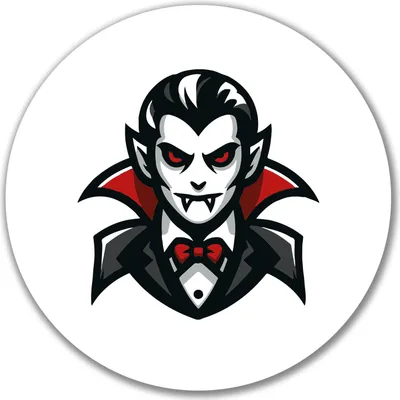 Produktbild von Huuraa Aufkleber Vampir Fabelwesen 10cm rund Sticker Geschenkidee