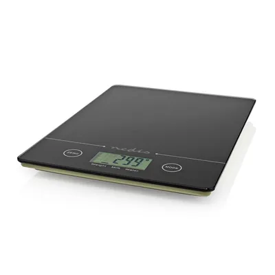 Produktbild von Nedis KASC620BK, Elektronische Küchenwaage, 5 kg, 1 g, Schwarz, Glas, Kunststoff, Arbeitsplatte