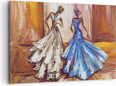 Produktbild von Bild auf Leinwand - Leinwandbild - Einteilig - Frauen Kleider Öl - 120x80cm - Wand Bild - Wanddeko - Wandbilder - Leinwanddruck - Bilder - Wanddekoration - Leinwand bilder - Wandbild - AA120x80-4172