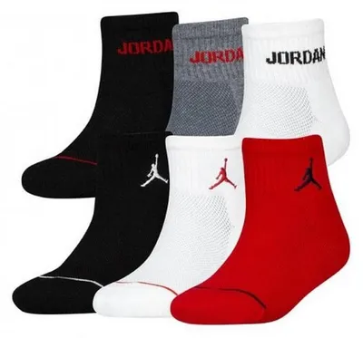 Productafbeelding van Jordan Strümpfe Legend, enkelsokken, 6 stuks, jongenssokken, kleurrijk, maat 4-5 jaar, kleurrijk
