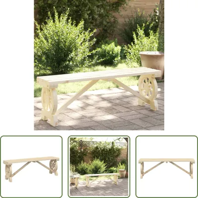 Obrázok produktu pre The Living Store Záhradná lavica 115 cm z masívneho jedľového dreva