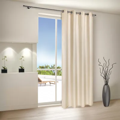 Produktbild von Gerster Ösenschal Uni beige, 140 x 235 cm