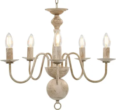 Image de Lustre Blanc antique 5 ampoules E14