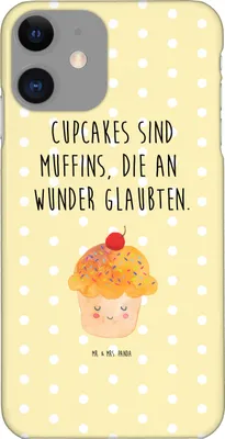 Produktbild von Mr. & Mrs. Panda Iphone 11 Handyhülle Cupcake - Gelb Pastell - Geschenk, Pro, Cupcakes, Muffin, Handy Schutzhülle, Gute Laune, Smartphone Hülle, Wunder, Küche Deko