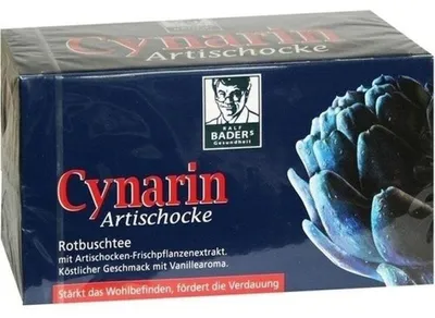 Productafbeelding van BADERs Cynarin, artisjok- en rozenbottenthee, 20 filterzakjes