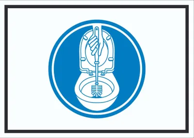 Produktbild von Bitte Klobürste benutzen Schild Symbol A1 (594x841mm)