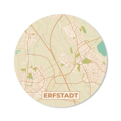Produktbild von MuchoWow® Mauspad Mousepad Erfstadt - Stadtplan - Vintage - Karte 40x40 cm - Mousepads - Maus Mat - Pad - Mausunterlage - Schreibtisch Accessoires