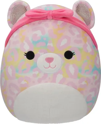Produktbild von Jazwares Squishmallows Plüschfigur Pink Rainbow Leopard Michaela mit Stirnband - 30 cm, Ultraweich, Kuscheltier, Offizielles Merchandise