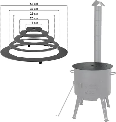 Produktbild von Adapter - Ringe für Eintopfofen 48-52 cm Utschak Herdplatte für Feuerkessel Kasan Adaptierung Kazan