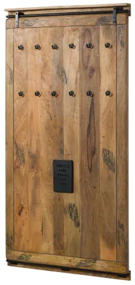 Immagine prodotto di MASSIVMOEBEL24 | Wandgarderobe Mango 100x8x190 natur lackiert RAILWAY #1008