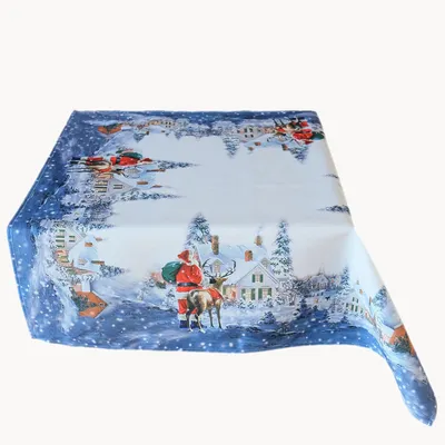Produktbild von Tischwäsche Druck Weihnachtsmann Rentier Tischläufer 85 x 85 cm