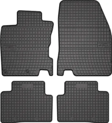 Produktbild von Gummi-Fußmatten für Nissan Qashqai II 2013-2021 (Crossover) – 4-tlg, Schwarz, passgenau