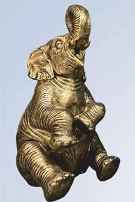 Produktbild von Casa Padrino Deko Skulptur Elefant Antik Gold H. 73 cm - Deko Figur