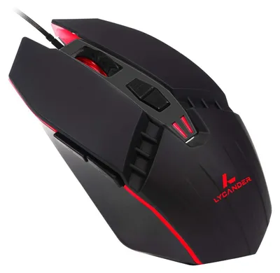 Imagen del producto de Ratón óptico USB con cable, LMC378, con DPI ajustable hasta 6400, 7 botones, iluminación LED, cable de 1,5 metros, diseño colorido, ideal para juegos