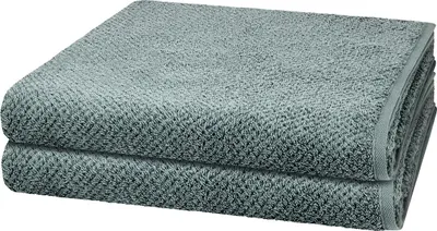 Produktbild von Cawö Pure 2 X Duschtuch im Set Natürliches Material mit feiner Struktur, Saugfähig und hautfreundlich, Trocknergeeignet und pflegeleicht