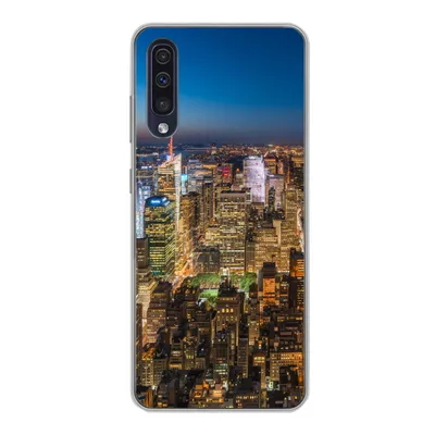 Produktbild von MuchoWow® Handyhülle Schutzhülle Hülle für Samsung Galaxy A30s New York - Farben - Nacht Silikon Softcase Handy Hülle - Karteninhaber