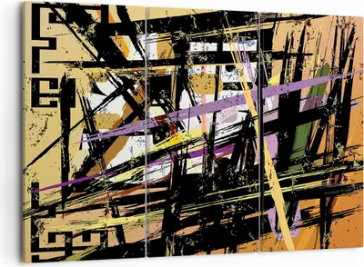 Produktbild von Bild auf Leinwand - Leinwandbild - Abstraktion modern - 105x70cm - Wand Bild - Wanddeko - Leinwanddruck - Bilder - Kunstdruck - Wanddekoration - Leinwand bilder - Wandkunst - CE105x70-3705