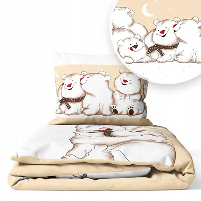 Immagine prodotto di Set Biancheria da Letto per Lettino 90 × 120 cm + Federa 40 × 60 cm – 100% Cotone per Neonato e Bambino
