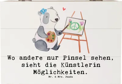 Produktbild von Mr. & Mrs. Panda Kiste Künstlerin Visionen 22 x 15 cm - Weiß - Geschenk, Berufsalltag, Kreativindustrie, Beruf, Schatzkiste, Perspektive, Geschenke für Berufstätige, Box