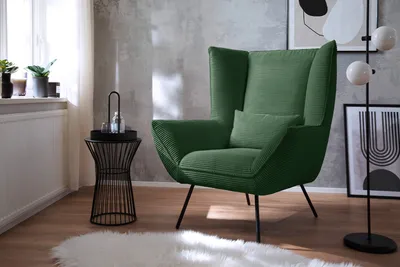 Produktbild von KAWOLA Sessel IVA Relaxsessel Cord smaragd