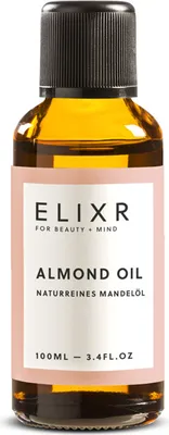Produktbild von ELIXR Mandelöl 100ml I Naturreines Mandelöl für Kosmetik I Basisöl für Baby, Haut und Haar I e Naturkosmetik I Almond Oil, Mandelöl Haut