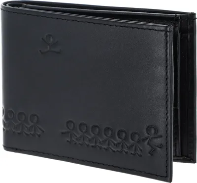Image de oxmox Cuir porte-monnaie Leather Pocketbörse Jumping Jack Embossed Black noir