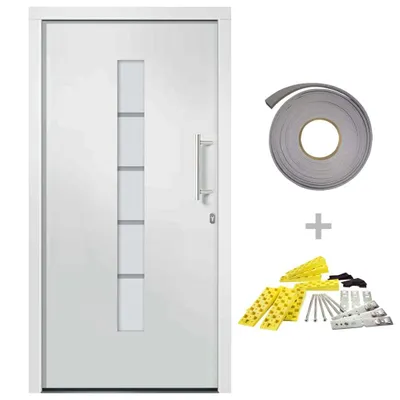 Obrázek produktu pro vchodové dveře vidaXL z hliníku a PVC bílé 100x210 cm