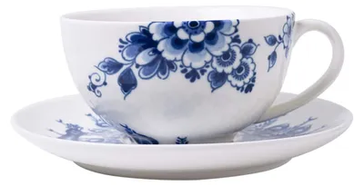 Heinen Delfts Blauw – Tasse mit Untertasse Paauw Blau – Bild 1