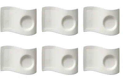 Produktbild von Villeroy & Boch NewWave Caffè 6er Set Untertassen 20x14cm weiß Porzellan
