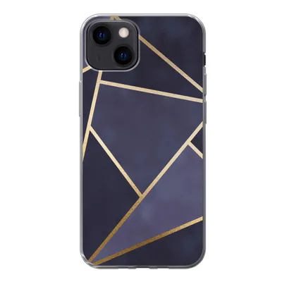 Produktbild von MuchoWow® Handyhülle Schutzhülle Hülle für iPhone 13 Marmor - Blau - Collage Silikon Softcase Handy Hülle - Karteninhaber