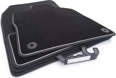 Immagine prodotto di Tappetini Opel Astra-e (dal 2023) Tappetini per auto in velours premium di qualità originale Set di tappetini 4 pezzi nero, bianco
