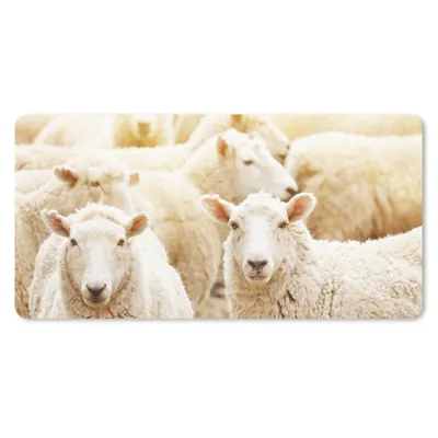Produktbild von MuchoWow® Mauspad Mousepad Schafe - Wolle - Weiß 60x30 cm - Mousepads - Maus Mat - Pad - Mausunterlage - Nachhaltig