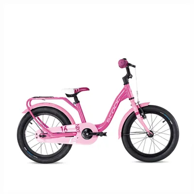 Produktbild von 16 Zoll Kinderfahrrad S'COOL niXe, 1 Gang, Rücktrittbremse & V-Brake, Alu-Rahmen, Schutzbleche, Reflektoren, Pink/Baby Pink, 100–115 cm, ab 4 Jahren