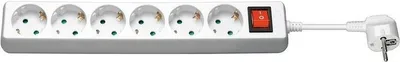 Zdjęcie produktu dla Microconnect GRU006W, 1,8 m, Wewnętrzna, Typu F, Typu F, Biały, 6 x gniazdo sieciowe