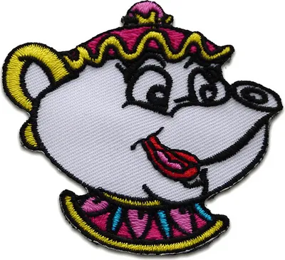 Produktbild von Disney © Die Schöne Und Das Biest Pottine - Aufnäher, Bügelbild, Aufbügler, Applikationen, Patches, Flicken, Größe: 6,3 x 6,1 cm