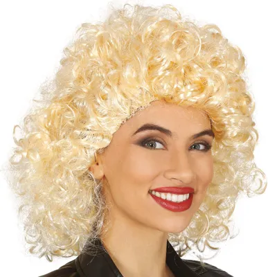 Produktbild von 70s Blonde Locken Kostüm Party Perücke Karneval Event Fasching Glamour Glam Retro Style Lockiges Haar Spaß Feier Highlight Goldene Locken Erwachsene Feier, Farbe: Gelb